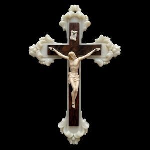 Vintage Ornate Italian Crucifix Art Deco Style